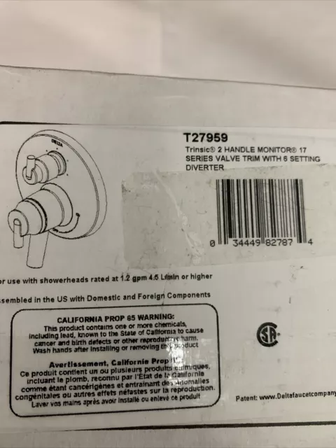 DELTA T27959 Balanced Valve - Silver