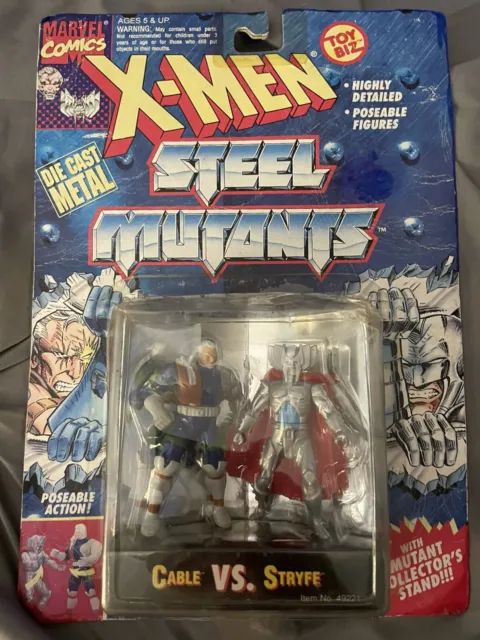 Marvel Comics X-Men Steel Die-Cast Mutants Cable VS Stryfe 1994 NIP