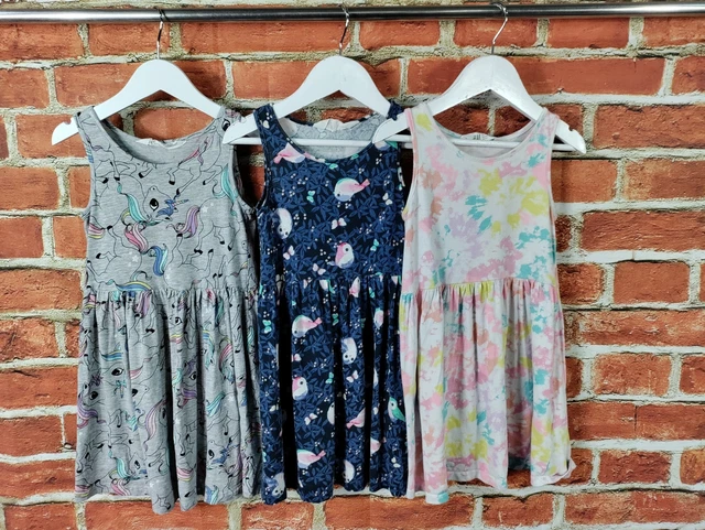 Girls Bundle Age 5-6 Years 100% H&M Sleeveless Jersey Summer Dress Kids 116Cm