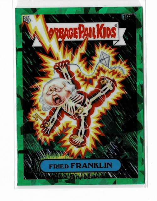 2022 Topps Garbage Pail Kids Chrome Sapphire Fried Franklin Green #7/50 (KD)