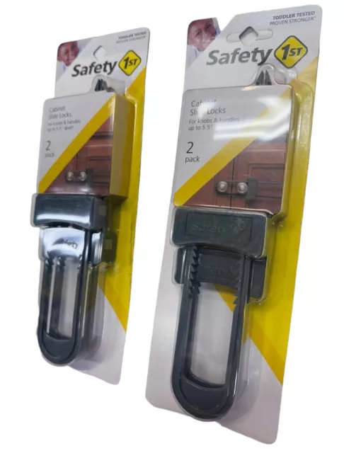 Safety 1st HS170, 2-Pack Cabinet Slide Locks (LOT OF 2 PACKS) **SALE**