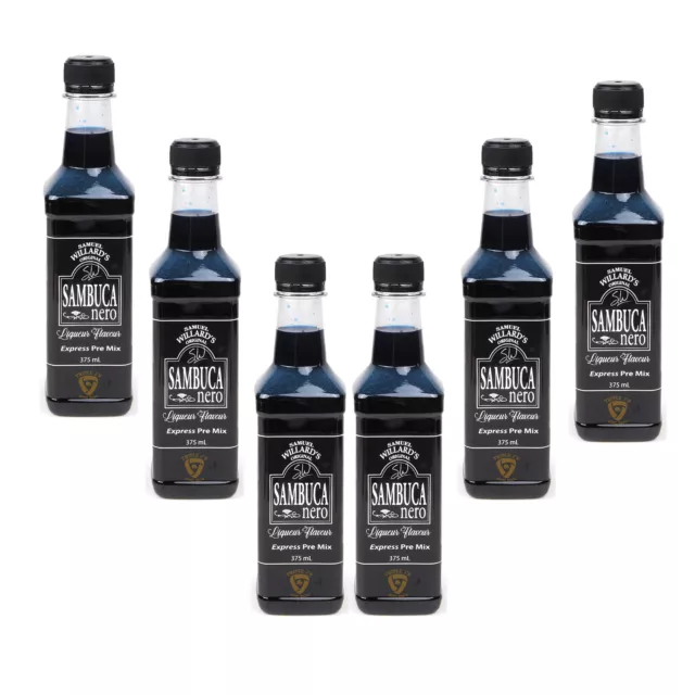 6 x Samuel Willards PreMix Sambuca Liqueur 375ml Home Brew