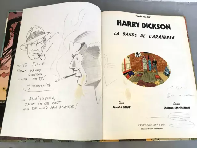 ZANON - VANDERHAEGHE. HARRY DICKSON. La bande de l'Araignée. Dessin original