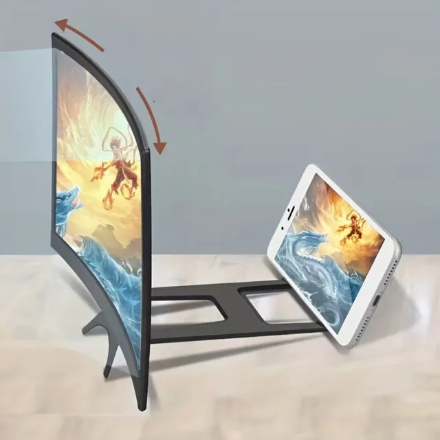 Curved Screen Mobile Phone Screen Amplifier Desktop Lazy Stand HD Video