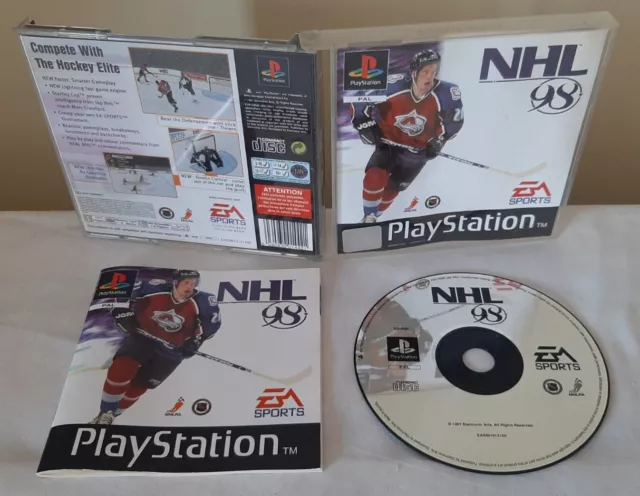 NHL 98 Sony Playstation 1 PS1 PSX PAL Boxed with manual Rare Game