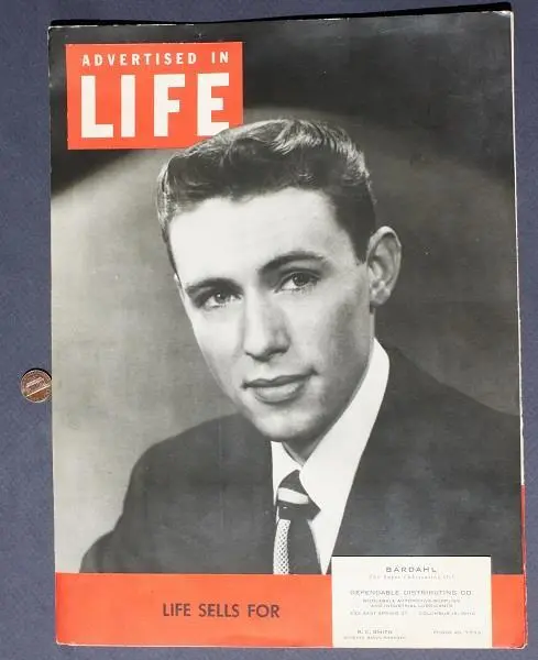 1940-50s Era LIFE Magazine Peter O'Toole Columbus,Ohio Bardahl Oil Sales Sample!
