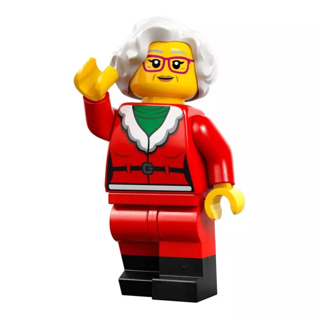 LEGO Stadt Frau Claus Minifigur Mit Schwarz Stiefel und Rot Brille Von 60381