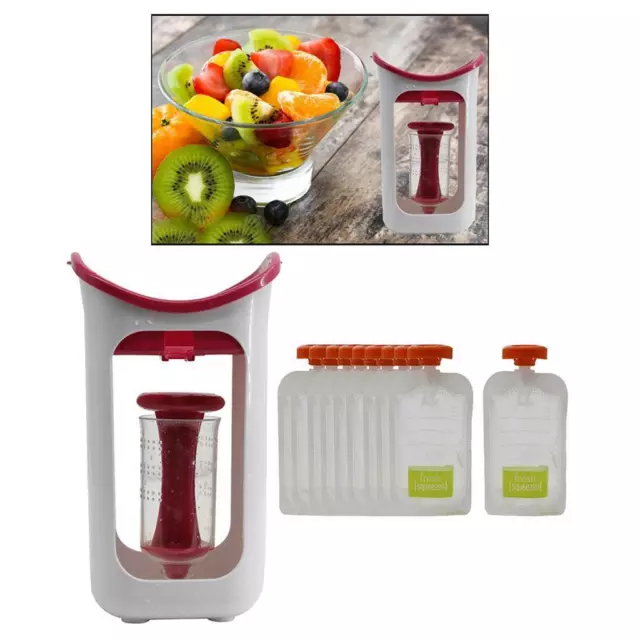 Baby Food Squeezer + Storage Pouch Container Puree Packing Maker Camping