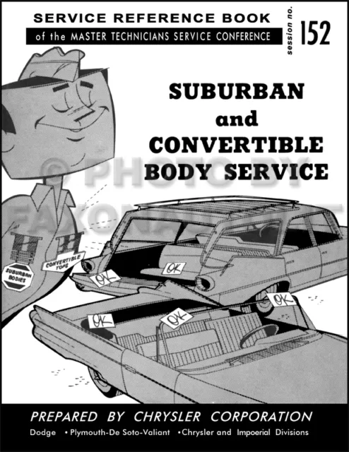 1960 Chrysler Convertible Top Service Manual Imperial New Yorker 300F Adjustment