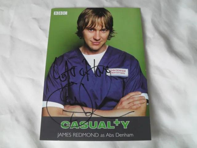 JAMES REDMOND - autographed photo cast card signed by James Redmond CASUALTY