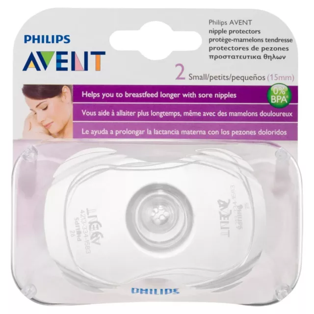 New Philips Avent SCF156/01 Nipple Protectors Standard (21.6mm), Clear
