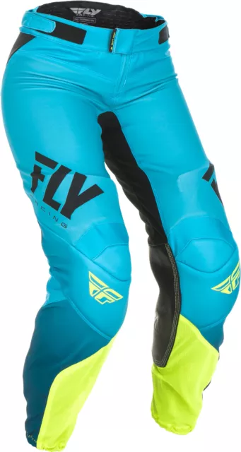 Fly Racing Womens Blue/Hi-Vis Lite Dirt Bike Pants ATV UTV MX