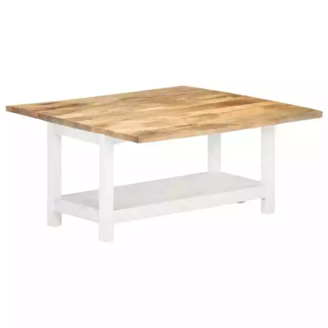 Mesa de centro extensible madera mango blanca 90x(45-90)x45 cm vidaXL