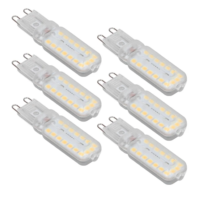 (Warmweiß 220-240V)6 Stück G9 LED-Glühbirnen 7W Dimmbar 360°-Beleuchtung