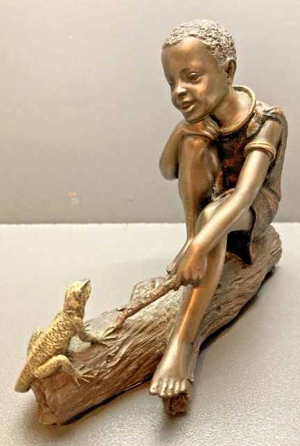 Fuma Soul Journey Maasai Cold Cast Figurine chance encounter signed xystos 2005