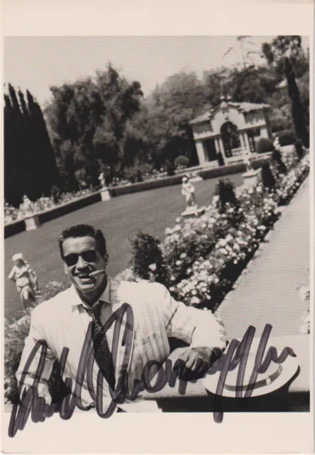 ARNOLD SCHWARZENEGGER Original Autogramm signierte Postkarte Top Portrait