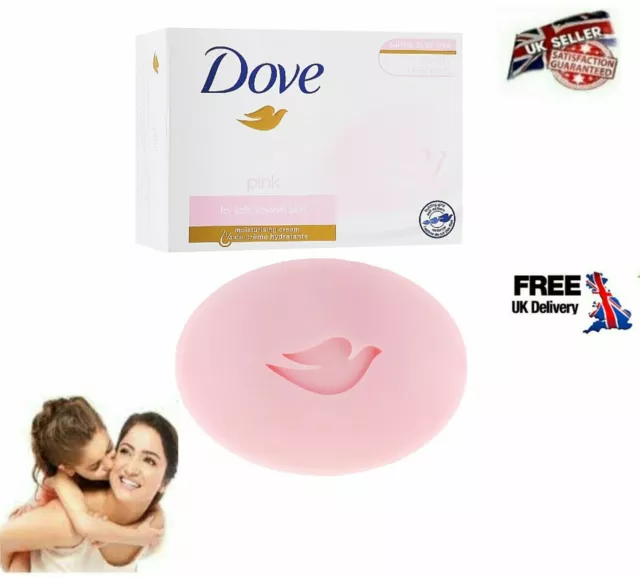 Dove Beauty Cream Bar Pink Soap soft Smooth Skin Gentle Cleanser Moisturising