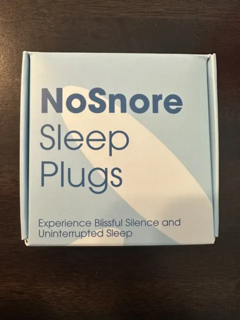 NoSnore Sleep Ear Plugs Reusable Custom Fit Pair for Sleeping Snoring Snore NEW
