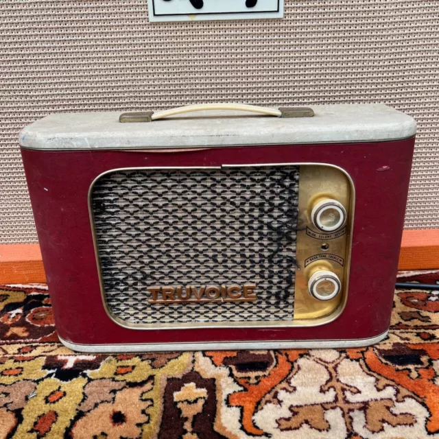 Vintage 1950s Selmer Truvoice Blood Red Cream Little Giant Valve Amplifier Combo