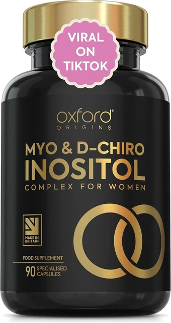 MYO-INOSITOL PMOS SUPPLEMENT | 1800mg Myo & 45mg D-Chiro | 90 Capsules ...