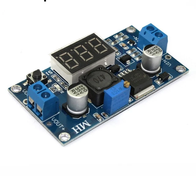 Adjustable Buck Step Down Modules LM2596 with LED Voltmeter Circuit Boards DC 2A