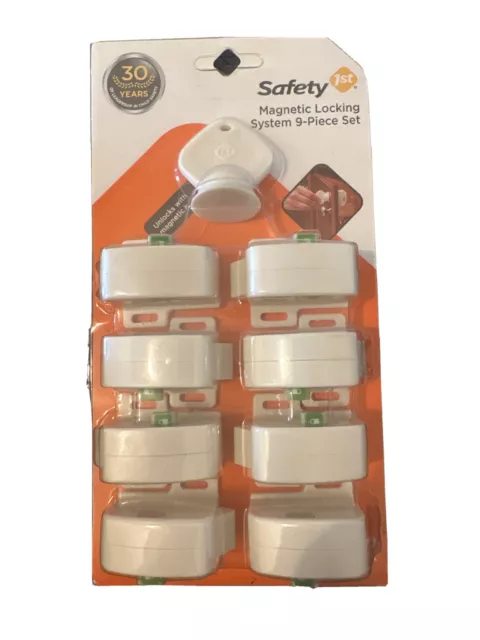 NEW Safety 1st Complete 9 PIECE SET Magnetic Locking System 8 LOCKS & 1 KEY