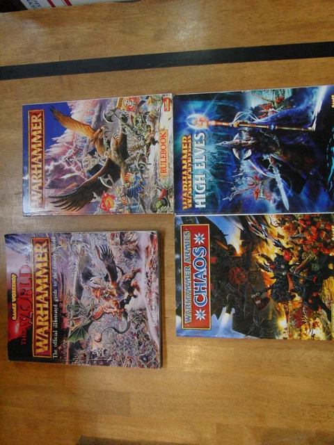 Games Workshop fantasy Vintage oop armies book + World of Warhammer art htf rare