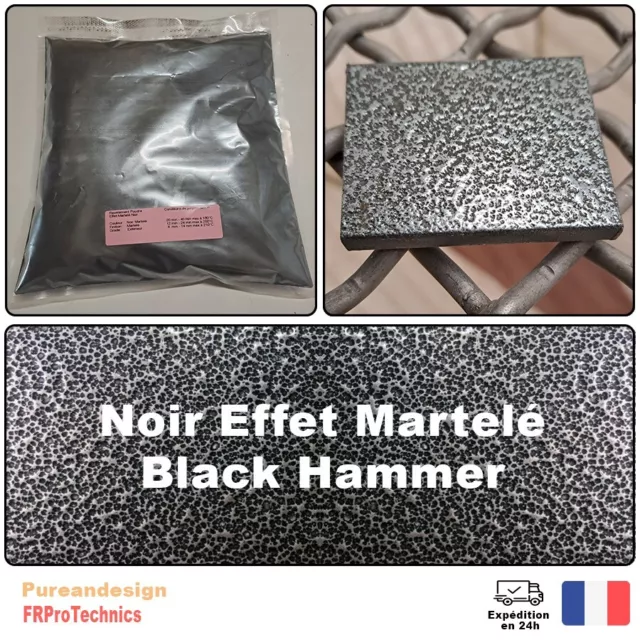 Peinture poudre de thermolaquage 1 Kg Martelé Noir Black Hammer - Powder coating