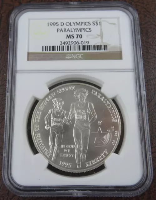 1995-D Paralympic Unc Silver Dollar NGC MS 70 Olympics Commemorative $1