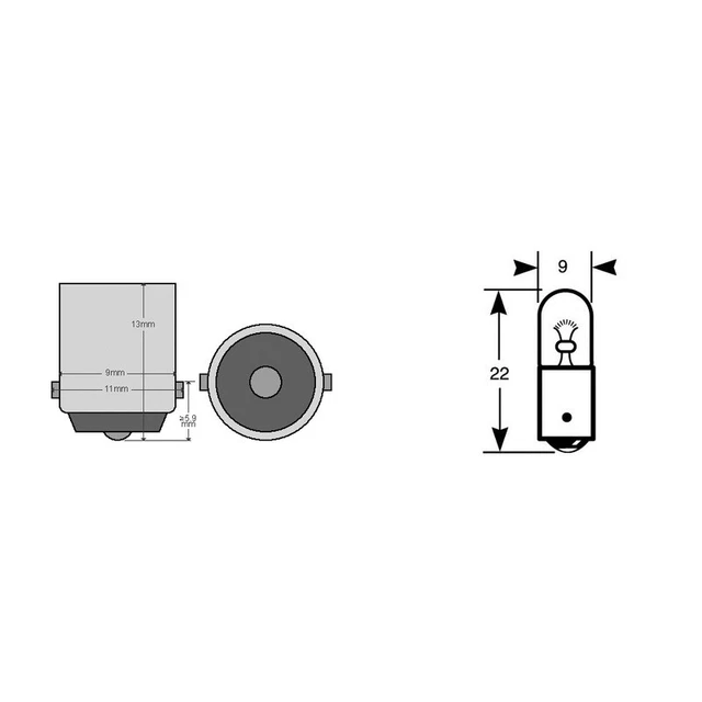 Riatec Scatola 10Pz lampadina 6V 5W Ba9S