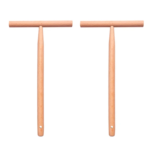 2 piezas Fader madera crepe-panqueques-distribuidor de masa cubiertos de comedor juegos