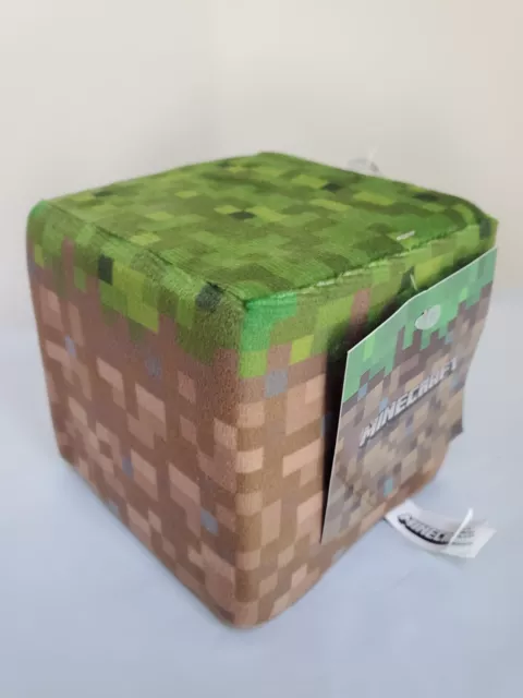 MINECRAFT Stuffed 5 Plush Foam Game Grass Lawn Microsoft Block Cube Mojang