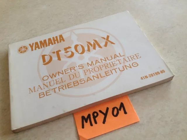 Manuel propriétaire Yamaha DT50MX DT50 MX DTMX 50 DT 50DT owner's manual éd. 83