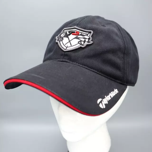 TaylorMade TP Red Mens Golf Baseball Cap Hat TMax Black Adjustable Strap Back