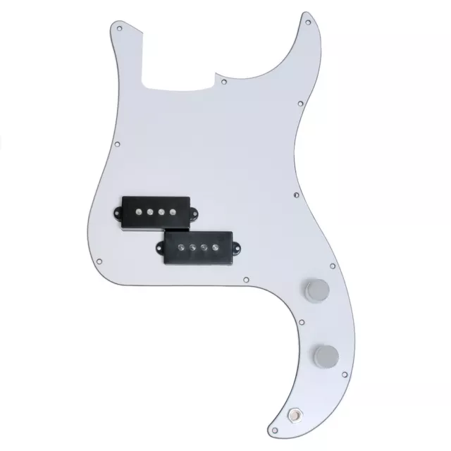 Loaded Prewired Guitar Pickguard For Fender Precison P Bass Parts 3 Ply White