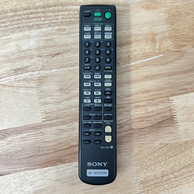 Sony RM-U305 A/V Receiver Remote STR-DE675 STR-DE575 Works