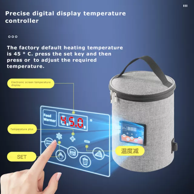 Baby Bottle Warmer Food Temperature Display Milk Heating Insulation Bag Feeding