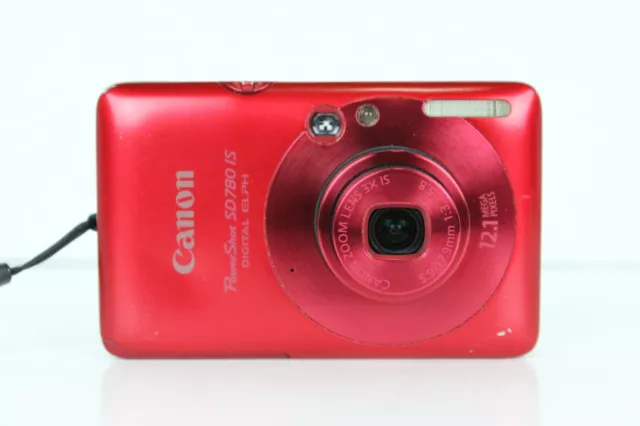 Canon PowerShot SD780 / IXUS 100 IS 12.1MP Digital Camera - Rare Red Tested 3