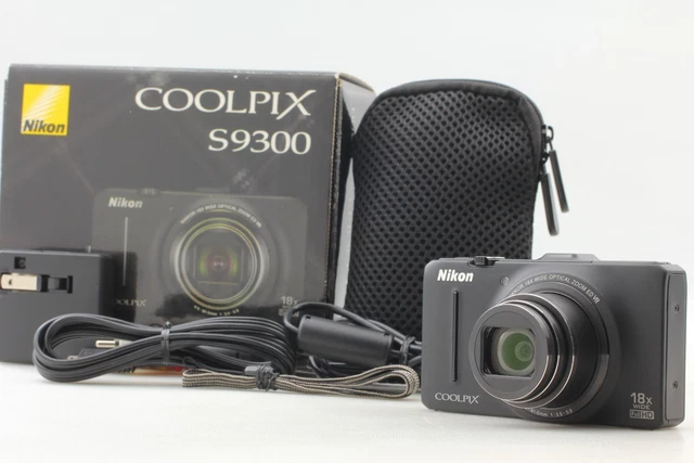 MINT IN BOX w/Case] Nikon Coolpix S9300 Black 16.0MP Digital