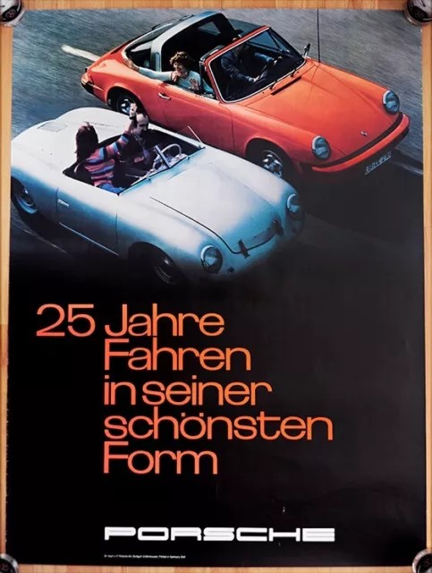 1 orig. Porsche Plakat Poster Affiche Porsche 911 von 1973 Porsche 356 und 911