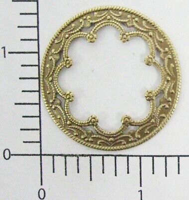 21133- 2 Pc. Ornate Victorian Circle Frame Jewelry Finding Brass Ox