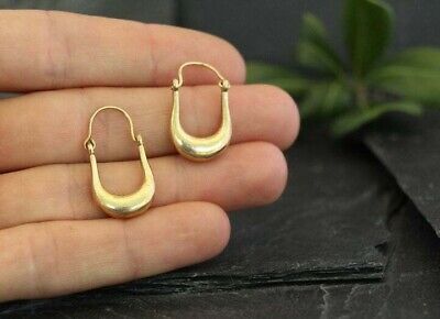Small Tribal Celine Designer Plain Brass Earrings Jewelry Gift for her Free Ship