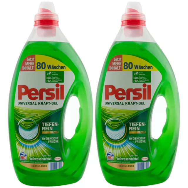 Persil Universal Gel Liquid Detergent 2 x 4 Litre = 80 Wl 20° -95°