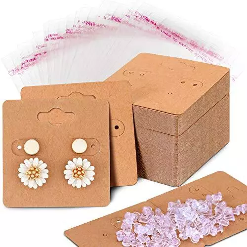 Earring Card Holder with Display Cards Backs and Bags (400 Pieces)