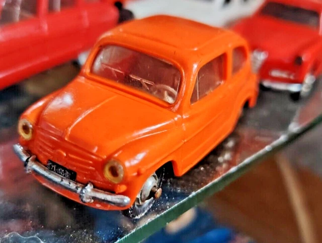 Miniature NOREV Fiat 600 Orange - Échelle 1/43 - Très Bon état Occasion