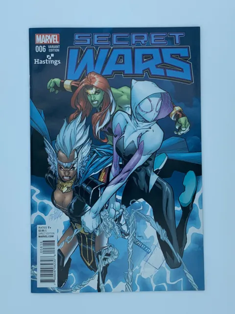 Secret Wars #6, Marvel Comics, Humberto Ramos, Hastings Variant (2015), VF/NM