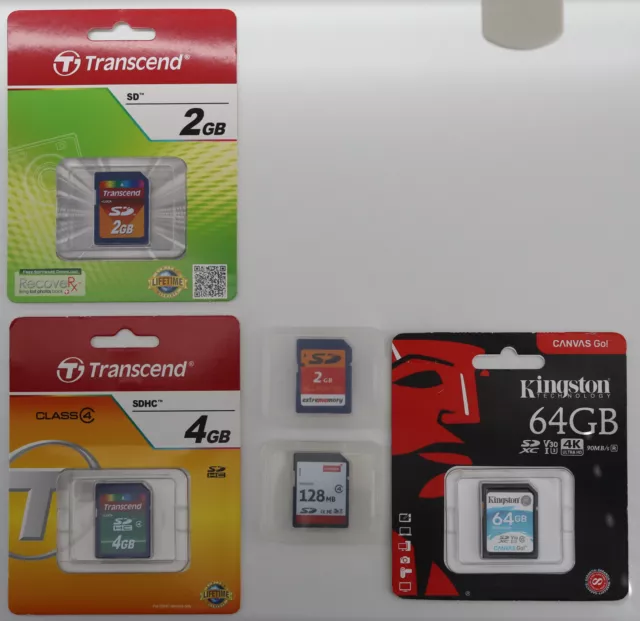 NUEVO: SD ExtreMemory Kingston Transcend 1GB 2GB 4GB 64GB SDHC SDXC Secure Digital
