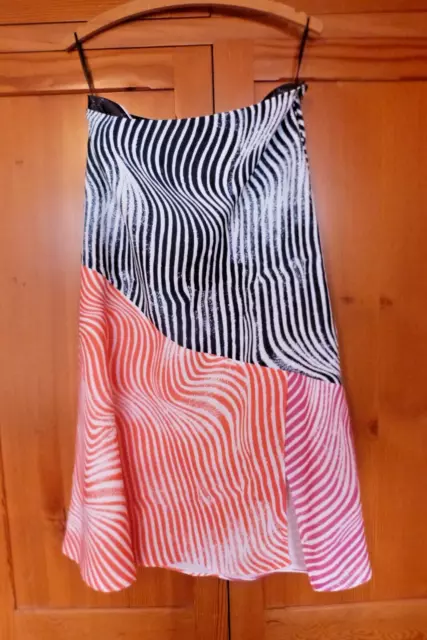 TED BAKER London Twirly Stripes Midi Skirt Size  10 As New Condition