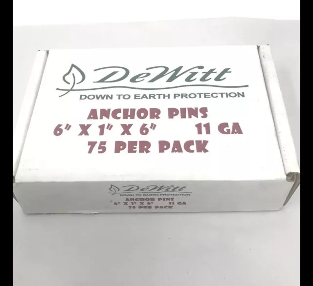 DeWitt  Landcape Anchor Pins 6"x1"x6" 11GA (75-Pack) NEW Open Box