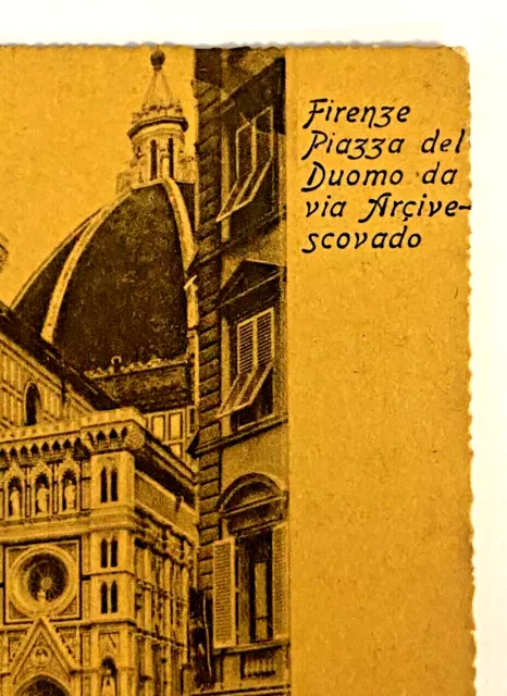 FLORENCE VINTAGE ITALIAN Postcard 1900s Piazza del Duomo da via ...